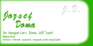 jozsef doma business card